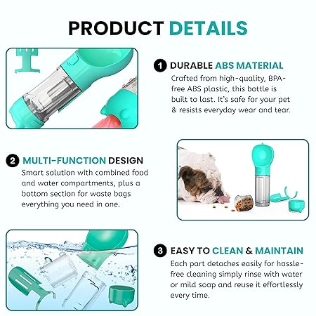 3 in 1 Portable Pet Bottle